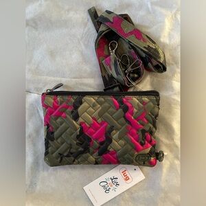 Lug Peekaboo Crossbody Camo Orchid NWT RFID